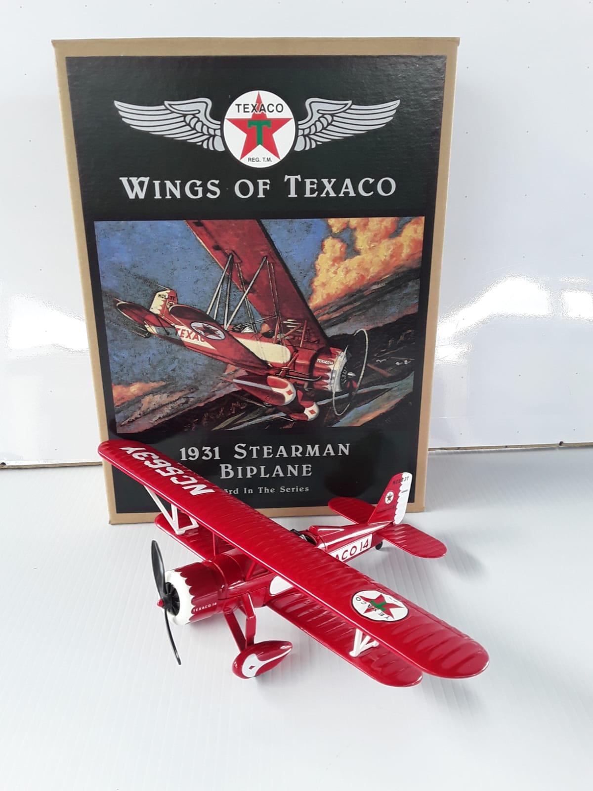 Texaco 14 Die Cast 1931 Stearman BIPLANE Bank