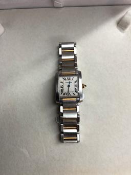LADIES TWO TONE CARTIER WATCH