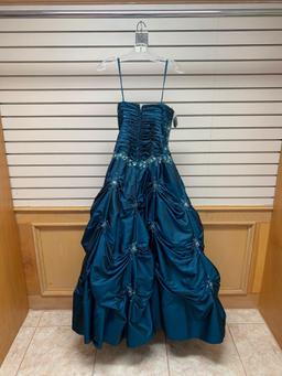 ??? 7017 Teal Dress, Size 12