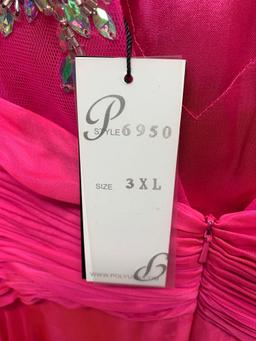 Poly USA 6950 Pink Dress, Size 3XL