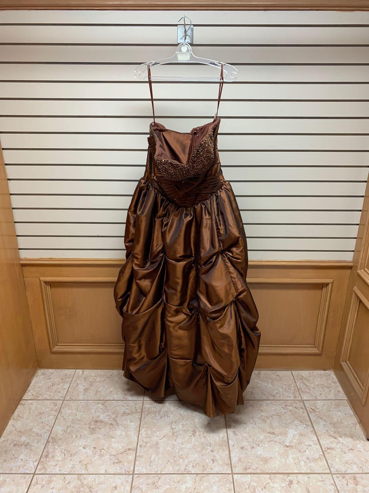 Mori Lee Coffee Bean Dress, Size 14