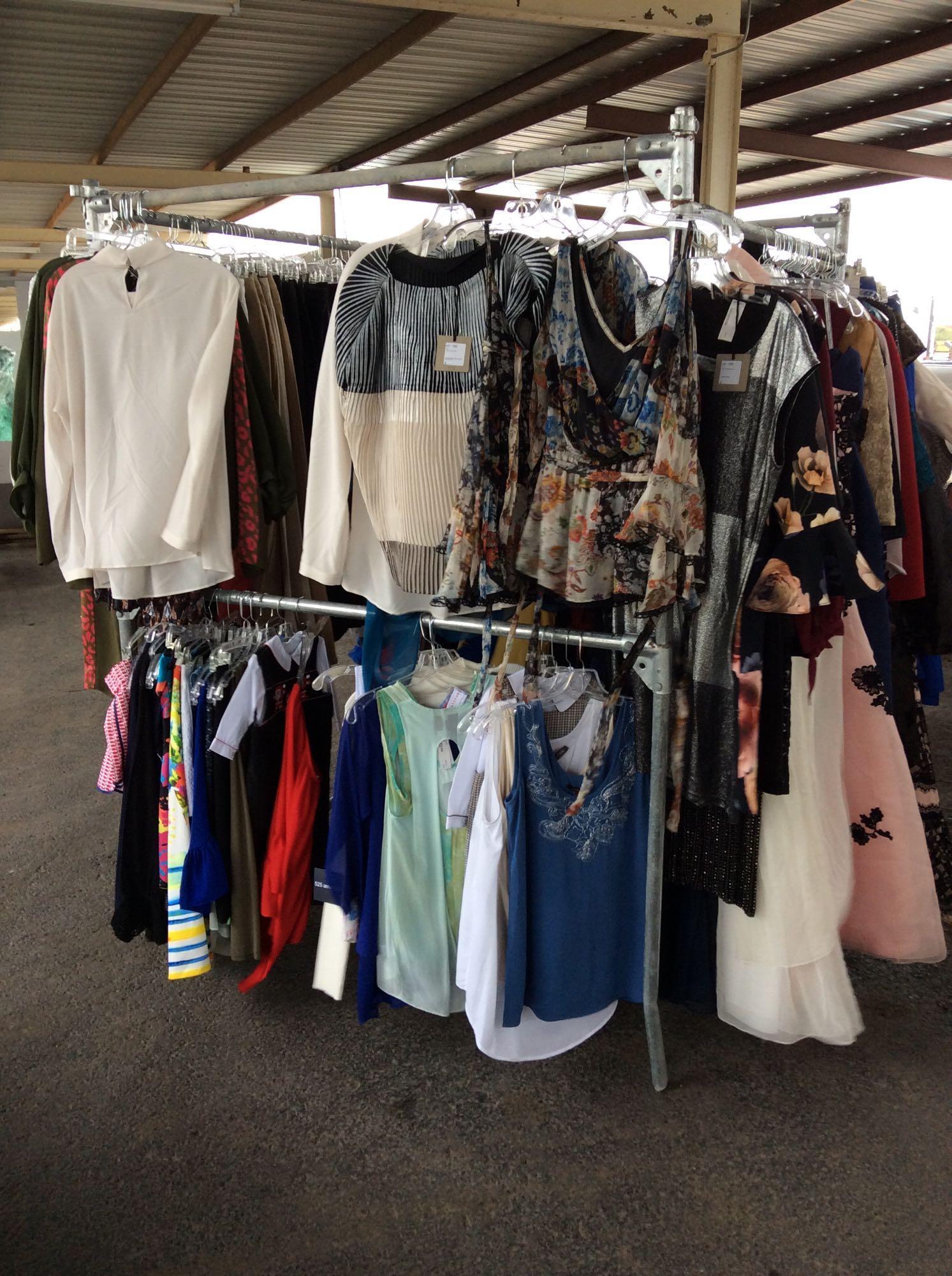 Group of dresses, pants, blouses and kids clothing
