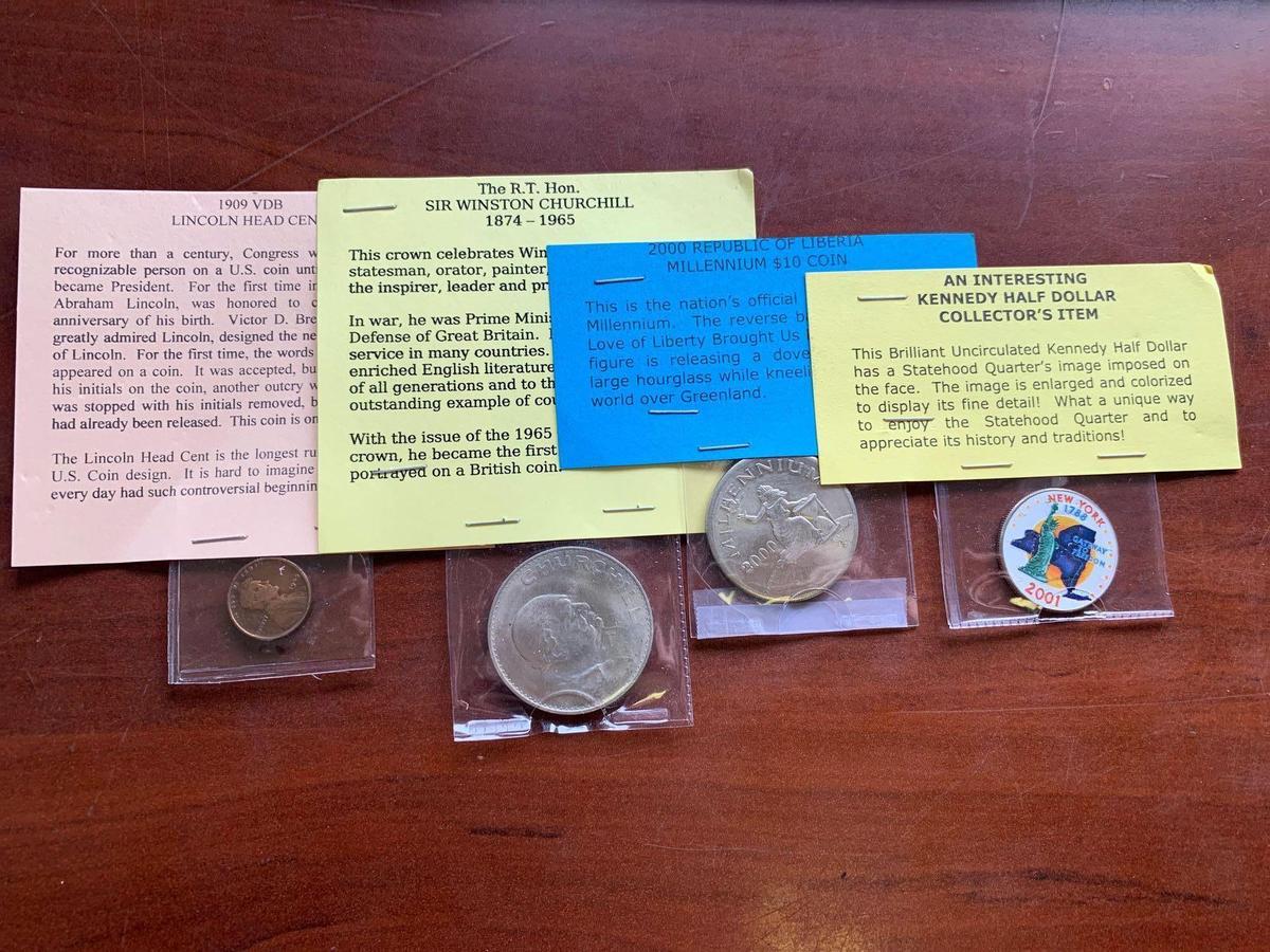 Group of coins cents, Liberia coins,