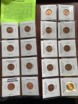 Group of coins Lincoln cents