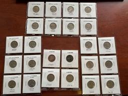 Group of nickels, Jefferson, V, Buffalo