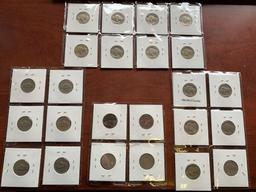 Group of nickels, Jefferson, V, Buffalo