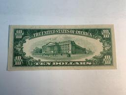 1934 $10 dollar bill from New York, uncirculated