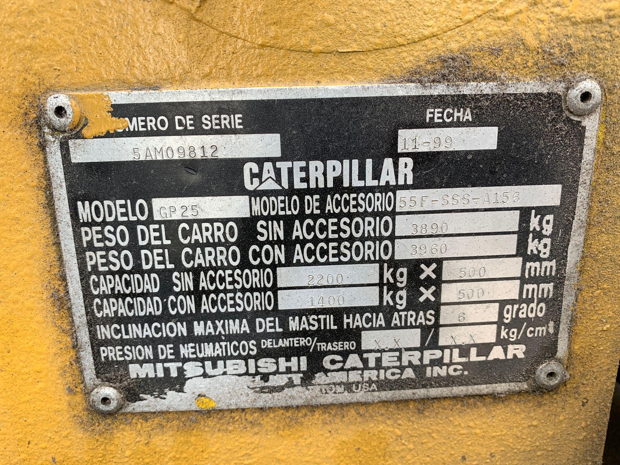 2000 Caterpillar Forklift Model GP-25,