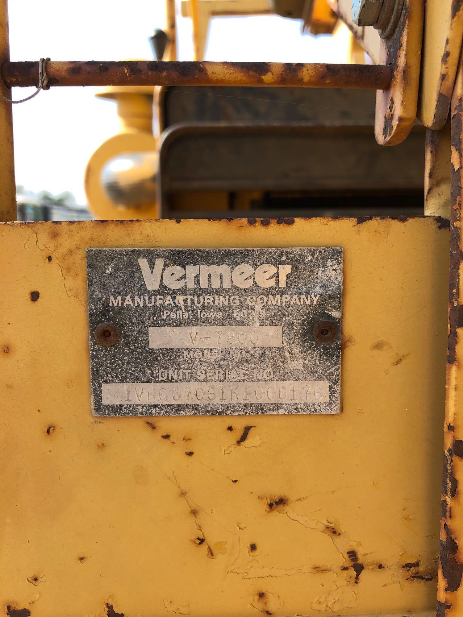 Vermeer V 450 Trencher / Backhoe w push blade