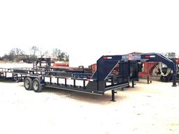 2020 New Black Double A 83" x 24" Gooseneck Two 7K axles