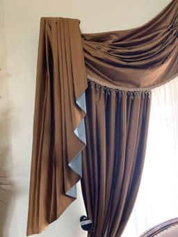 custom made decorative window drapes with diamond design