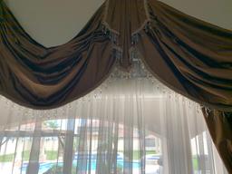 custom made decorative window drapes with diamond design