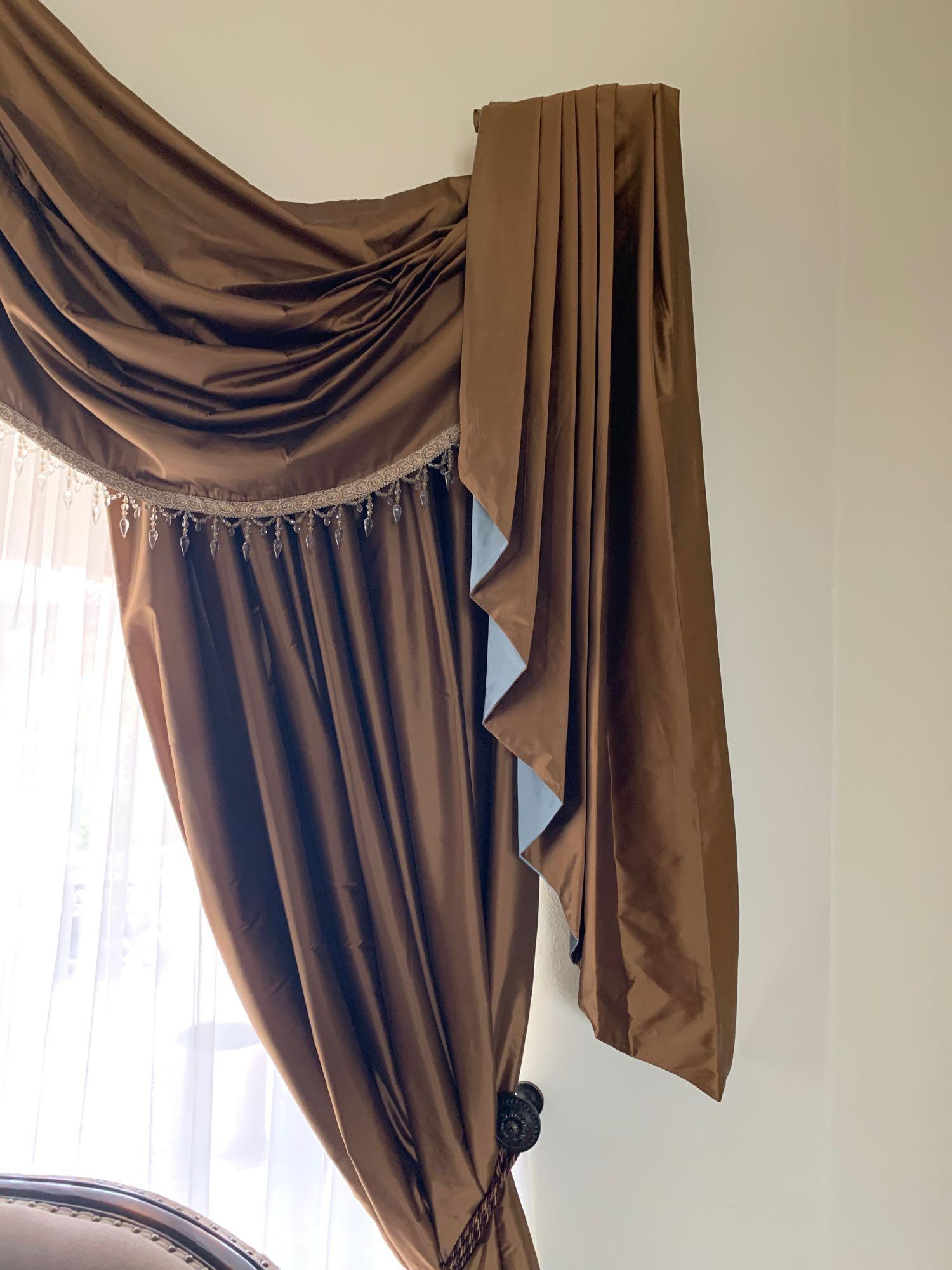 custom made decorative window drapes with diamond design