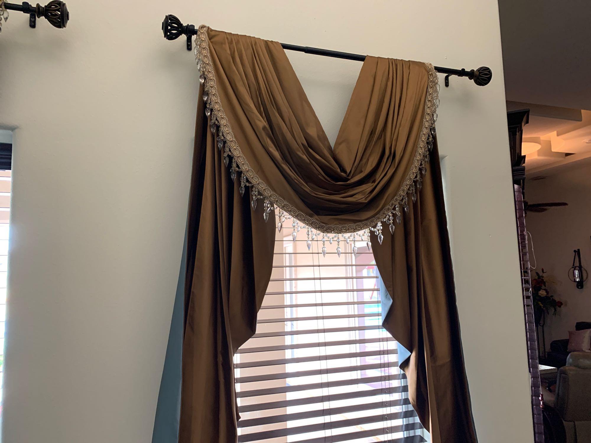 custom made decorative window drapes with diamond design