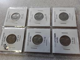 Buffalo Nickels, Old Jefferson Nickels, Brilliant Uncirculated Jefferson Nickels,