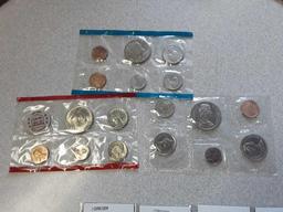 Assorted Coins, Lexington Concord Coin, 2003 Gold Set Quarters, Mint Sets, Nickels, Foreign Coins