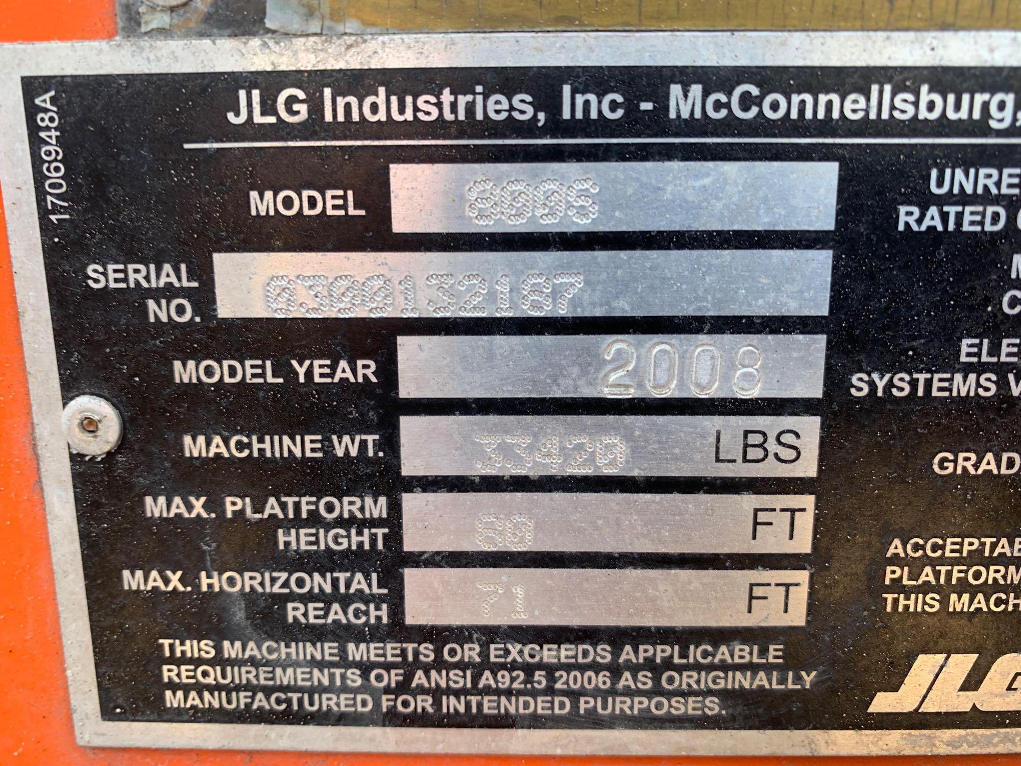 2008 JLG LIFT SKY POWER 800's