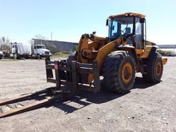 JCB 456 ZX Wheel Loader with Bucket & Forklift Attachments