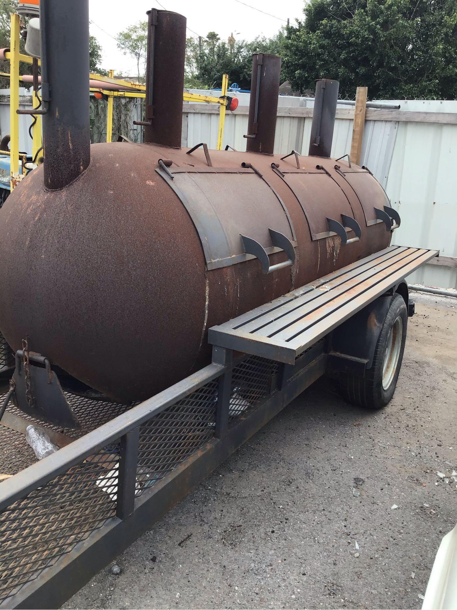 BBQ PIT ON TRAILER (RECEIPT SERVES AS A BILL OF SALE)