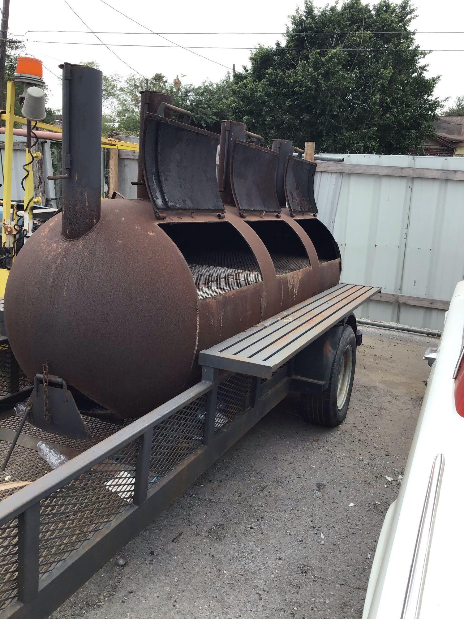 BBQ PIT ON TRAILER (RECEIPT SERVES AS A BILL OF SALE)