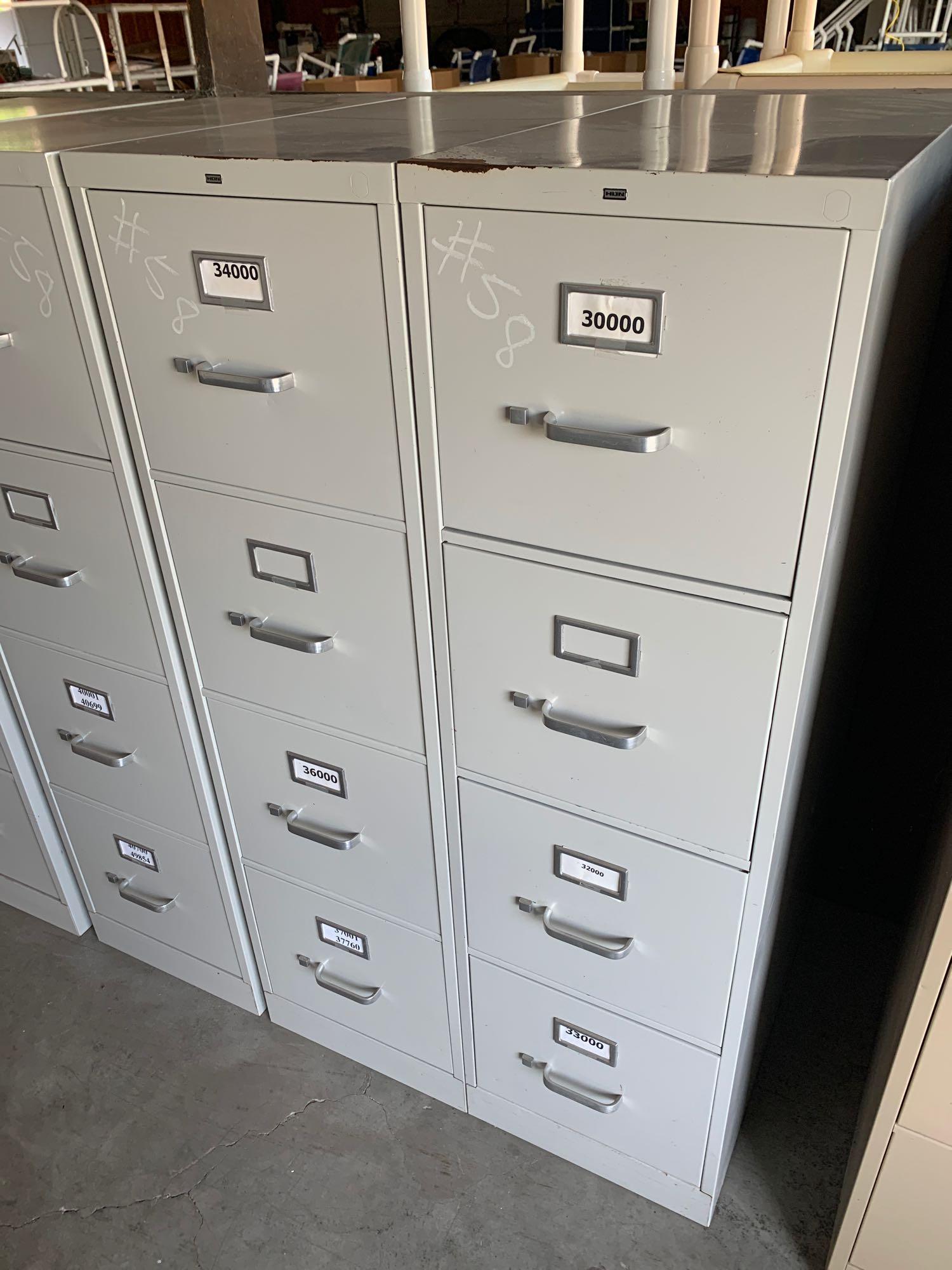 (4) metal filing cabinets