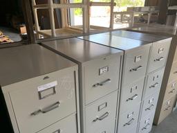 (4) metal filing cabinets