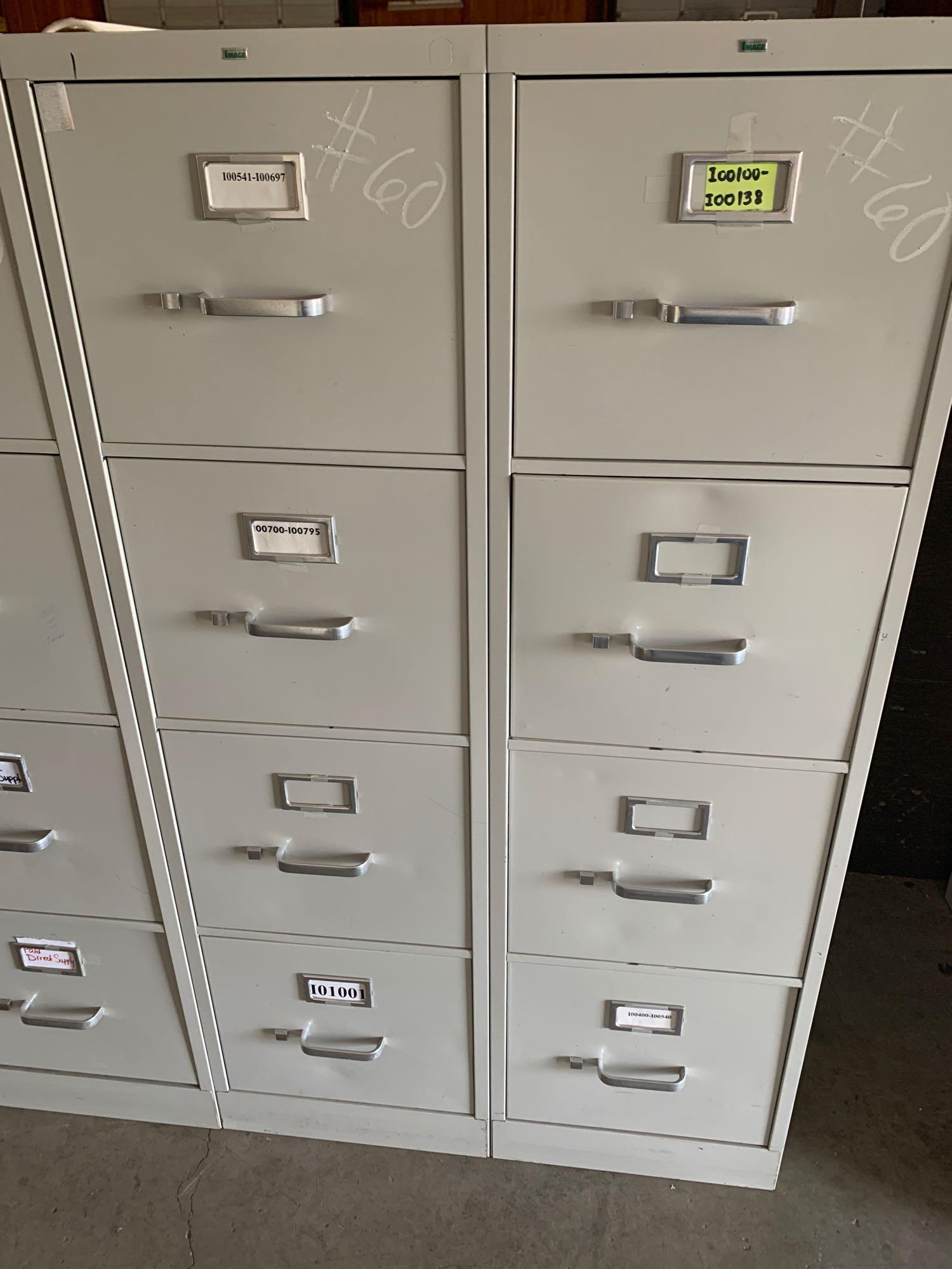 (4) metal filing cabinets