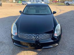 2004 Infiniti G35 Passenger Car, VIN#JNKCV54E24M825813(TEXAS TITLE, REBUILT SALVAGE-DAMAGED