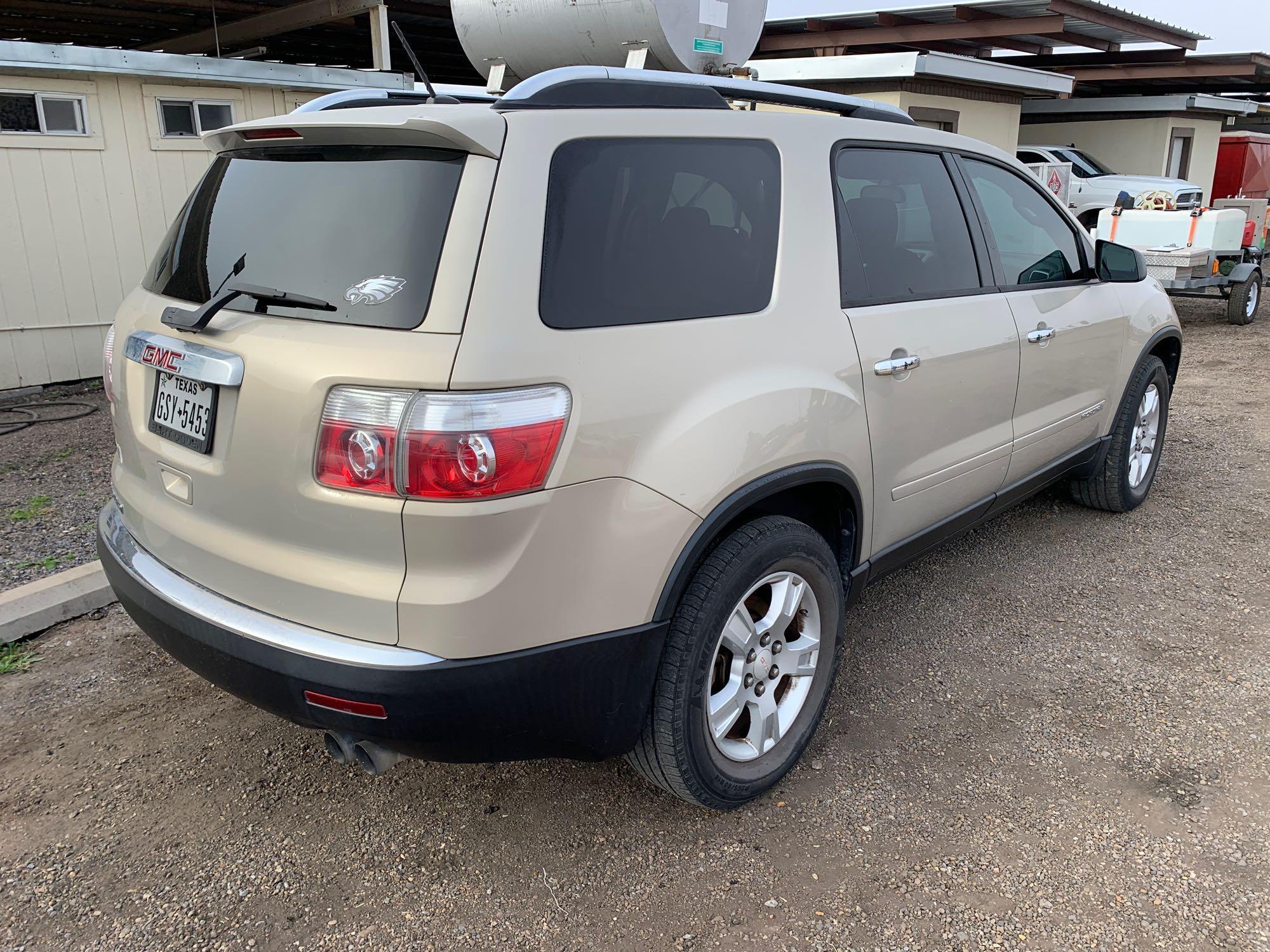 2008 GMC Acadia Multipurpose Vehicle (MPV), VIN # 1GKER13758J299439 (TEXAS TITLE), RUNNING CONDITION