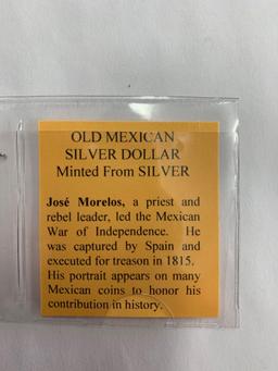 1965 Old Mexican Silver Dollar Minted from Silver