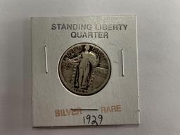 Silver rare 1929 Standing Liberty Quarter