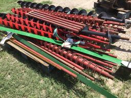 Pallet w/Group of Augers (Different Sizes & Lengths)