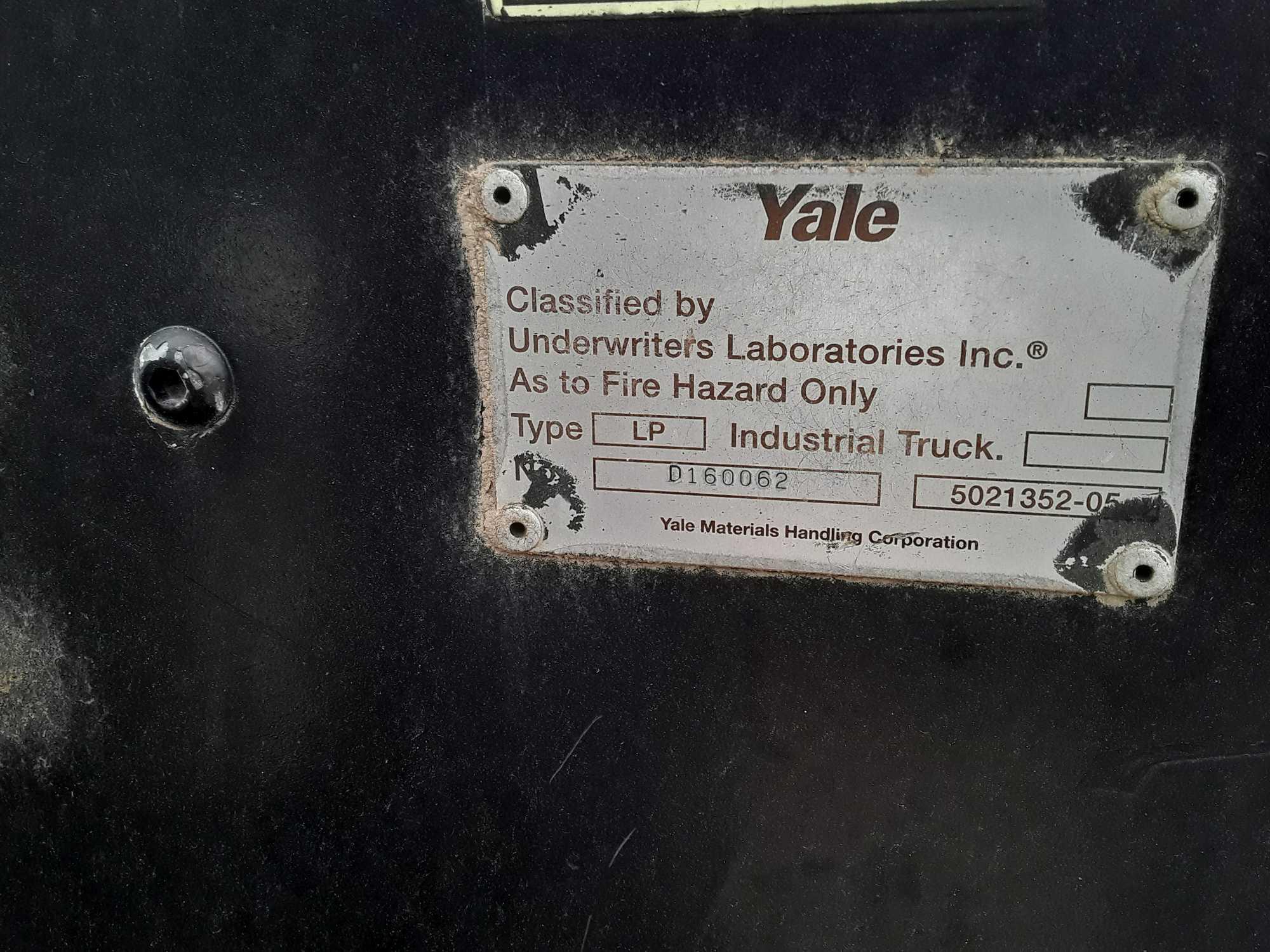 Yale Forklift, Srl# E187V029214, 4,800 lb Capacity, Solid Tires