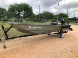 2010 Lowe Aluminum Boat with 2011 Mercury 20 HP Motor