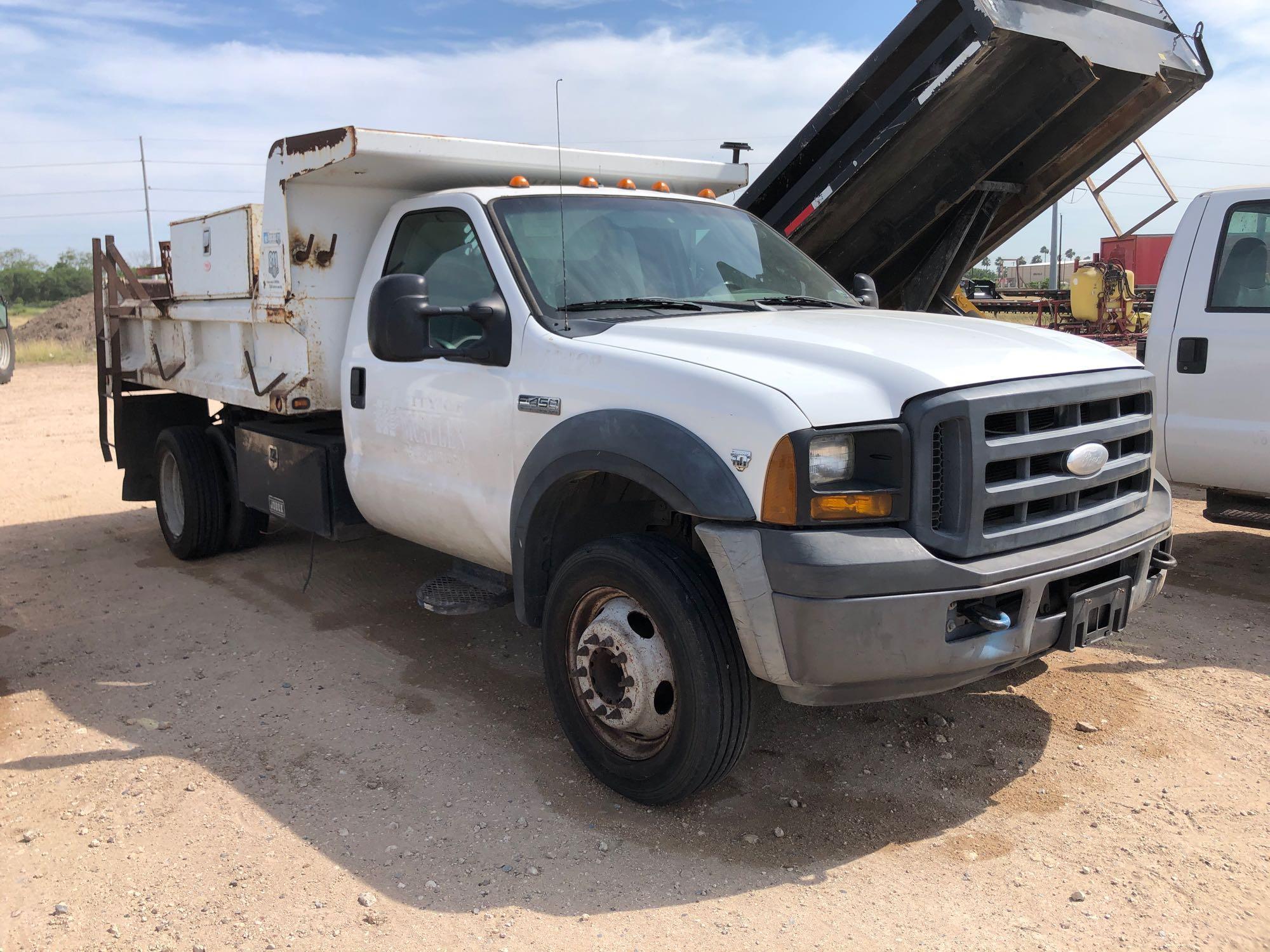 2007 Ford F-450 Pickup Dump Truck, VIN # 1FDXF46Y77EA42188