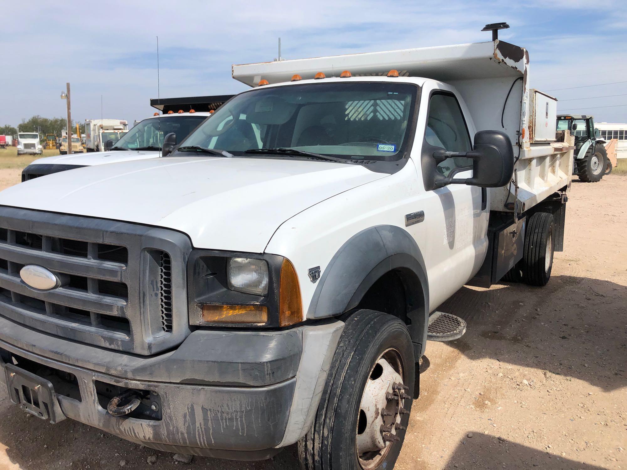 2007 Ford F-450 Pickup Dump Truck, VIN # 1FDXF46Y77EA42188