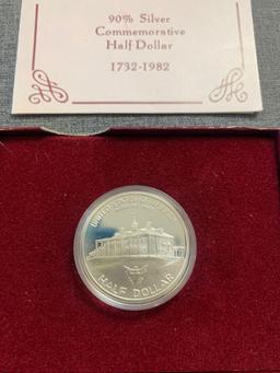 90% Silver Commemorative Half Dollar 1732-1982 George Washington 250th Anniversary of birth