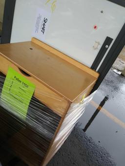 Microwave, White Board, Wood Cabinet "pallet 190F"