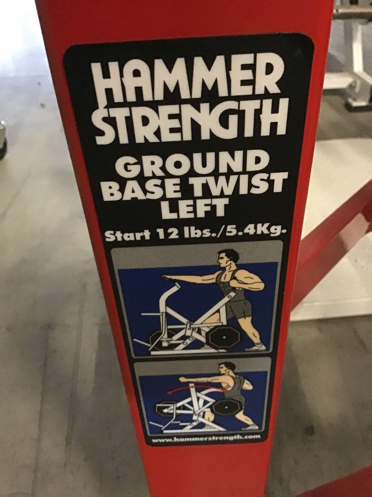 (1)Hammer Strength Ground Base Left Twist Commercial Gym Equipment