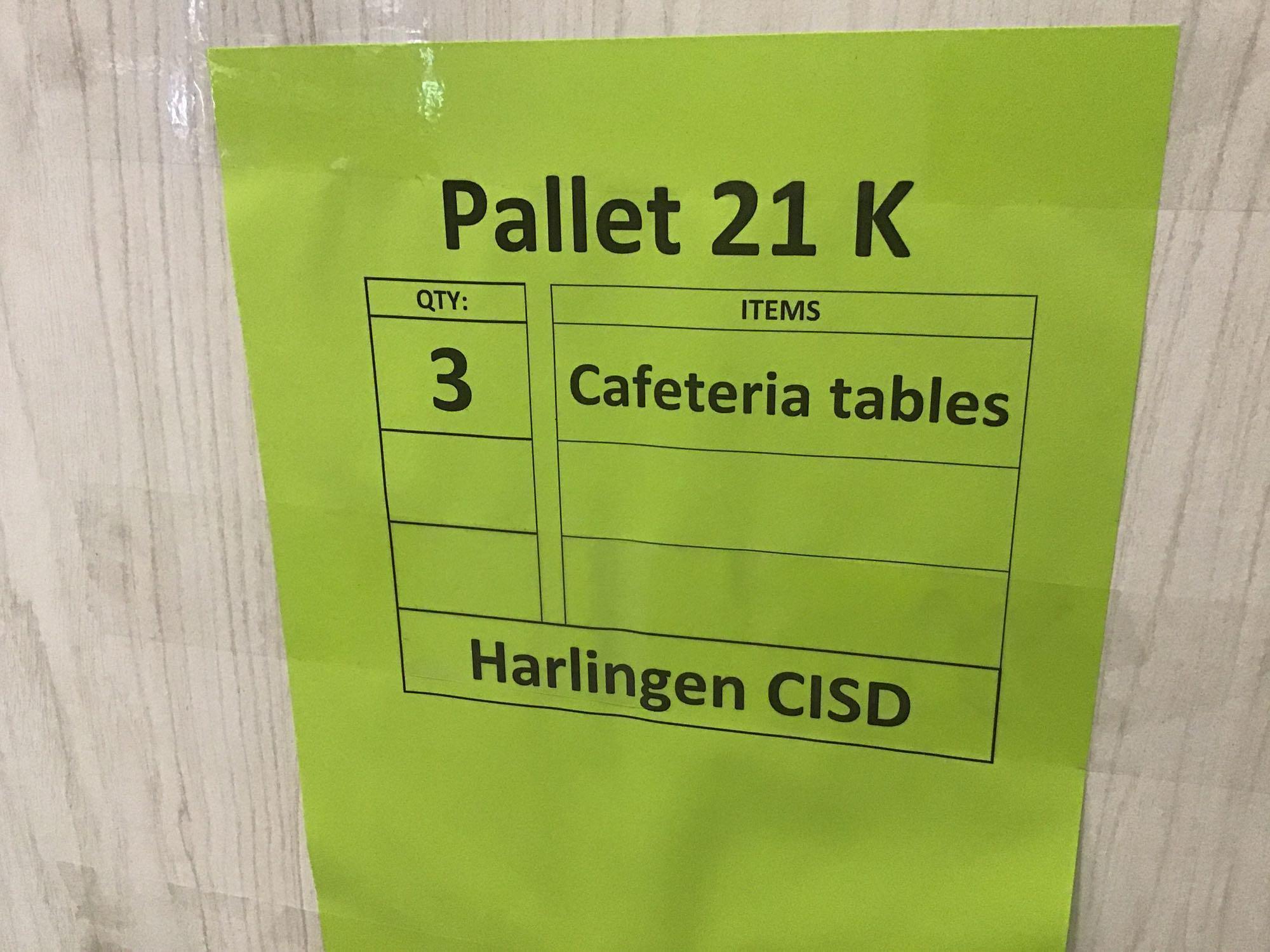 (3) Cafeteria Tables