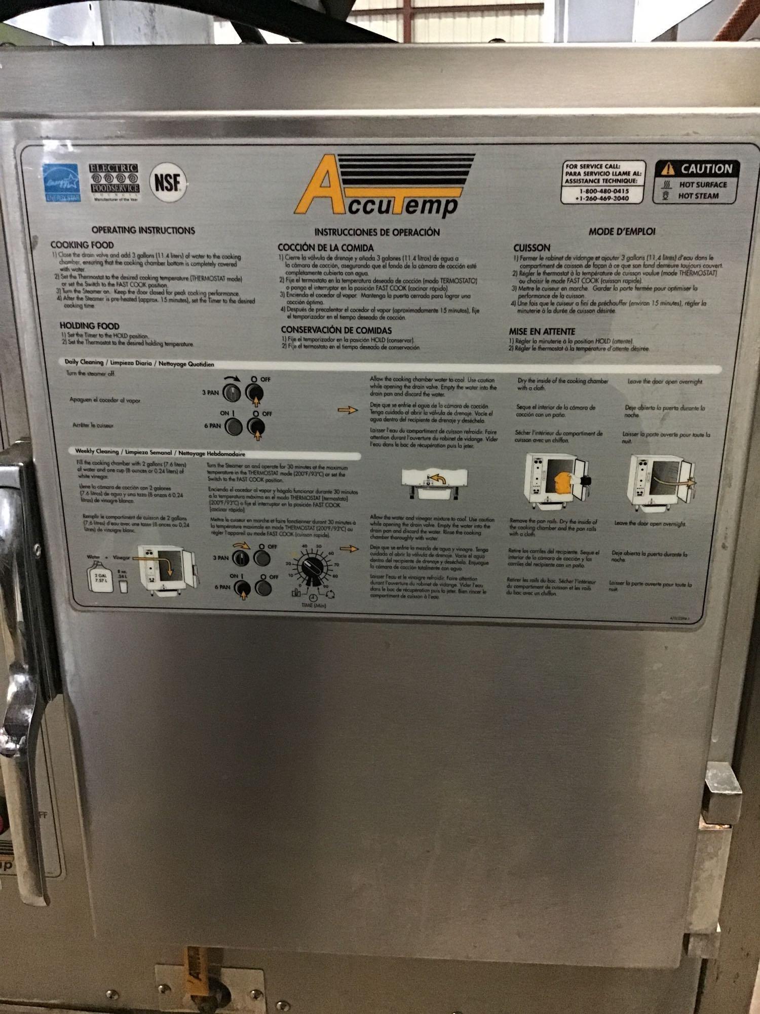 (1)Accu Temp Double Stack Steam Ovens, Model# S62083D1003025