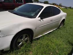 2008 Pontiac Grand Prix Passenger Car, VIN # 2G2WP552181134856 *TO BE SOLD TO THE HIGHEST BIDDER*