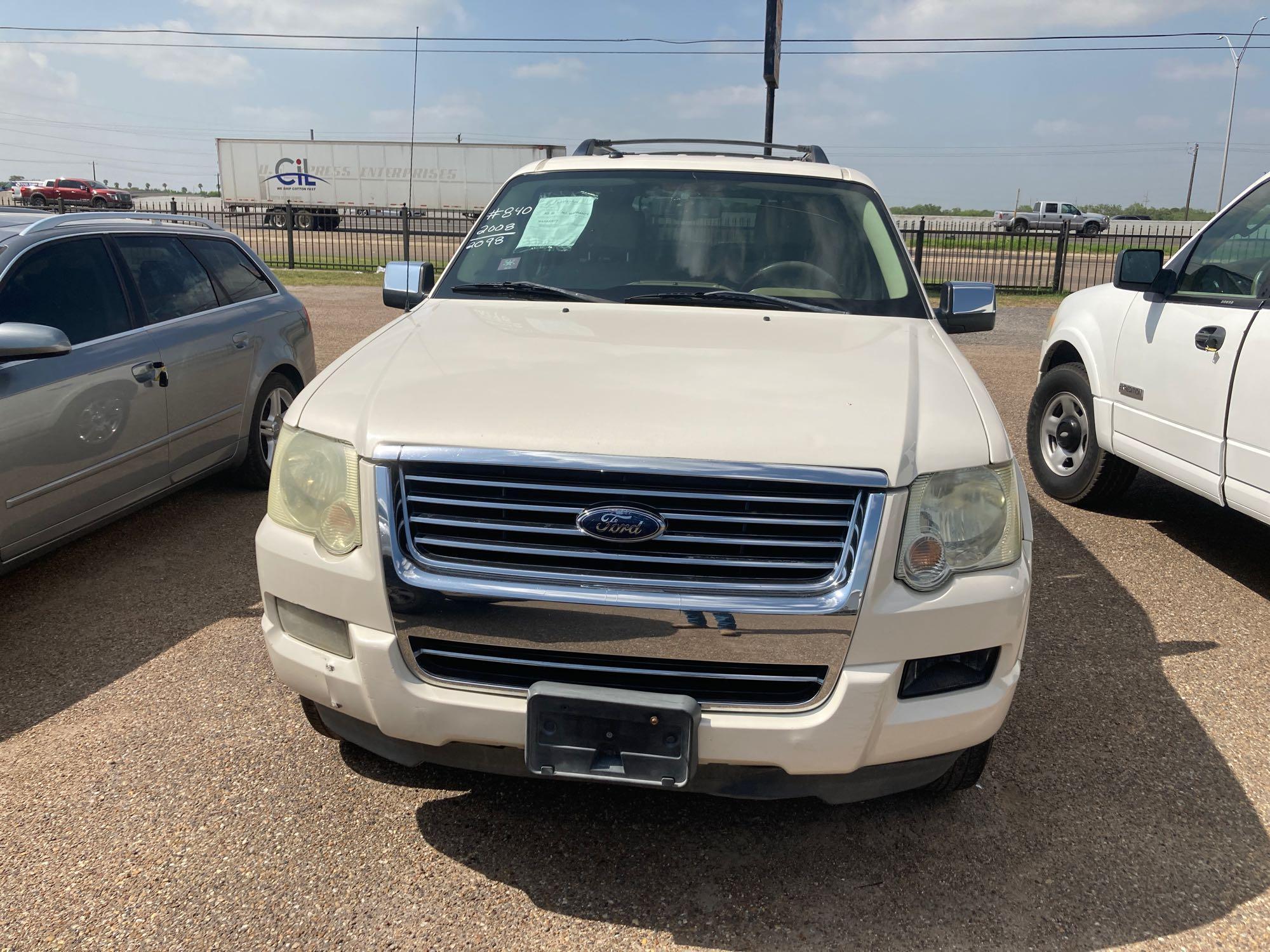 2008 Ford Explorer Multipurpose Vehicle (MPV), VIN # 1FMEU65898UA32098