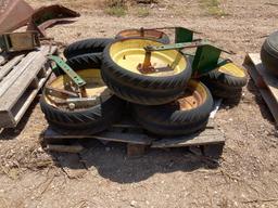 Pallet w/John Deere Planter Wheels