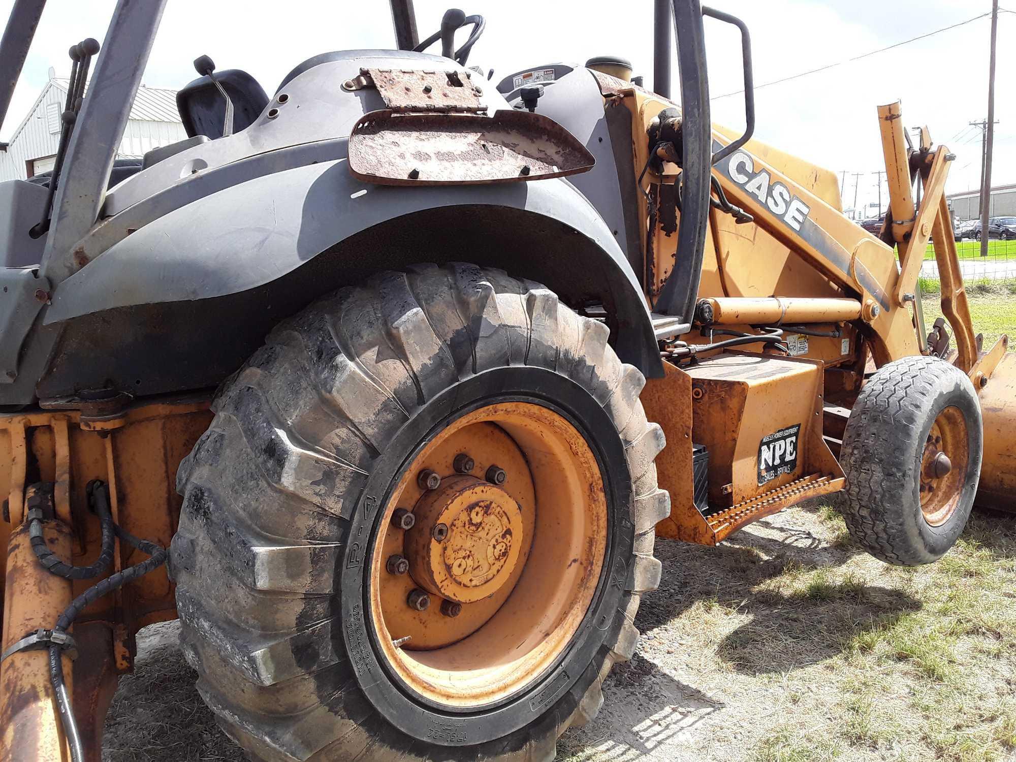 580M Case Backhoe S#JJG0307041, 4,816Hrs, Open ROPS, Running Unit, Ready to Work