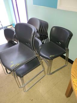 Group of (16) Black Chairs