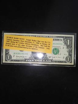 Lot w/(2) $1 Dollar Bills, (1) $2 Dollar Bill