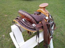 New 2021 Horse Saddle w/Brown Charro...Style Tree