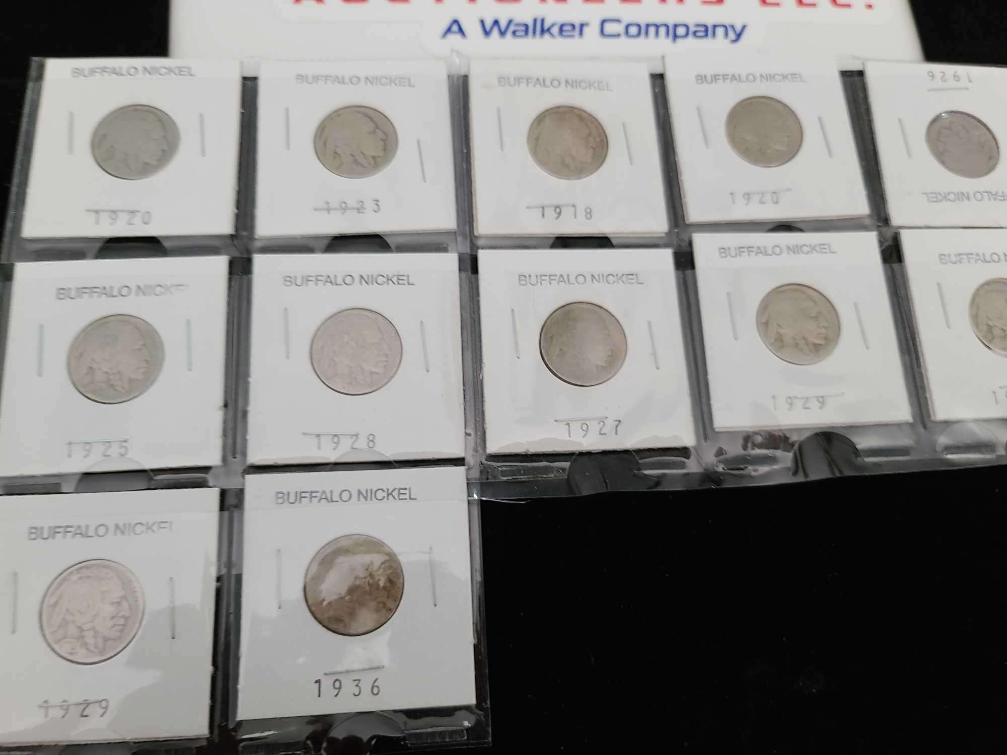 Group of Buffalo Nickels, Group of Steel War Pennies & Indian Head Cents