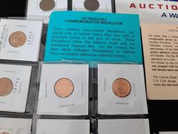 Group of Wheat Pennies, Commemorative Medallions & Lincoln Cents